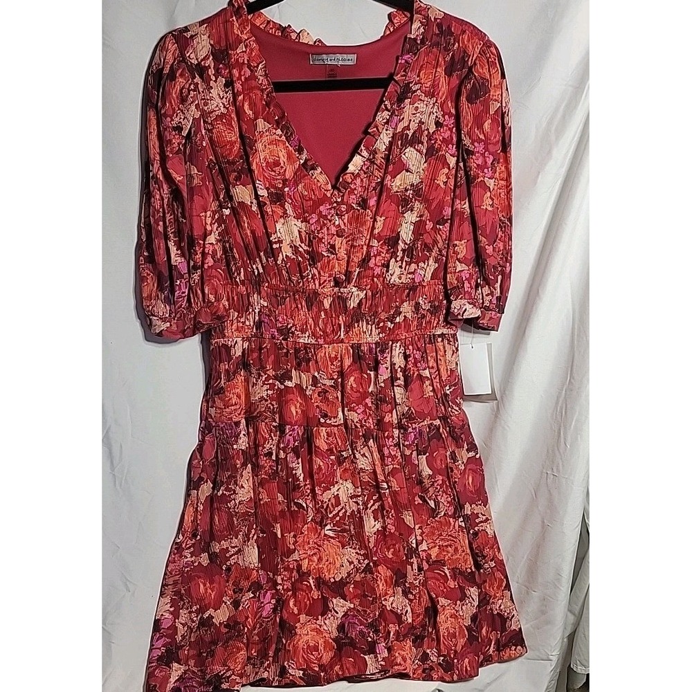 Brand New- Danny & Nicole Floral Empire‎ Dress Womens (Size 10) Multicolored